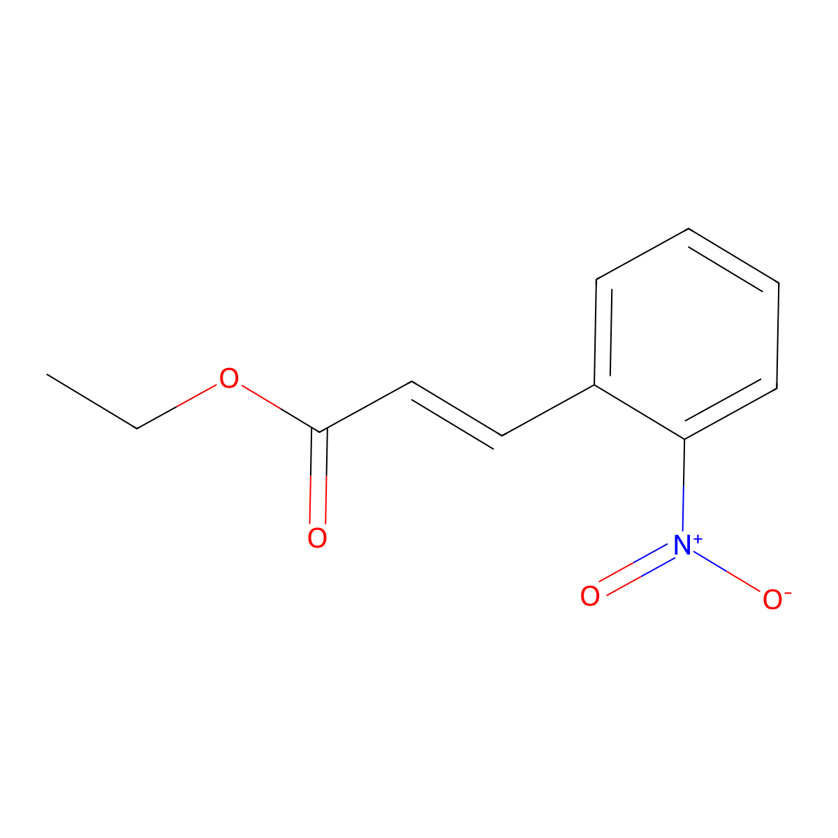 Cinnamic acid, o-nitro-, ethyl ester molecular structure, CAS 24393-59-7