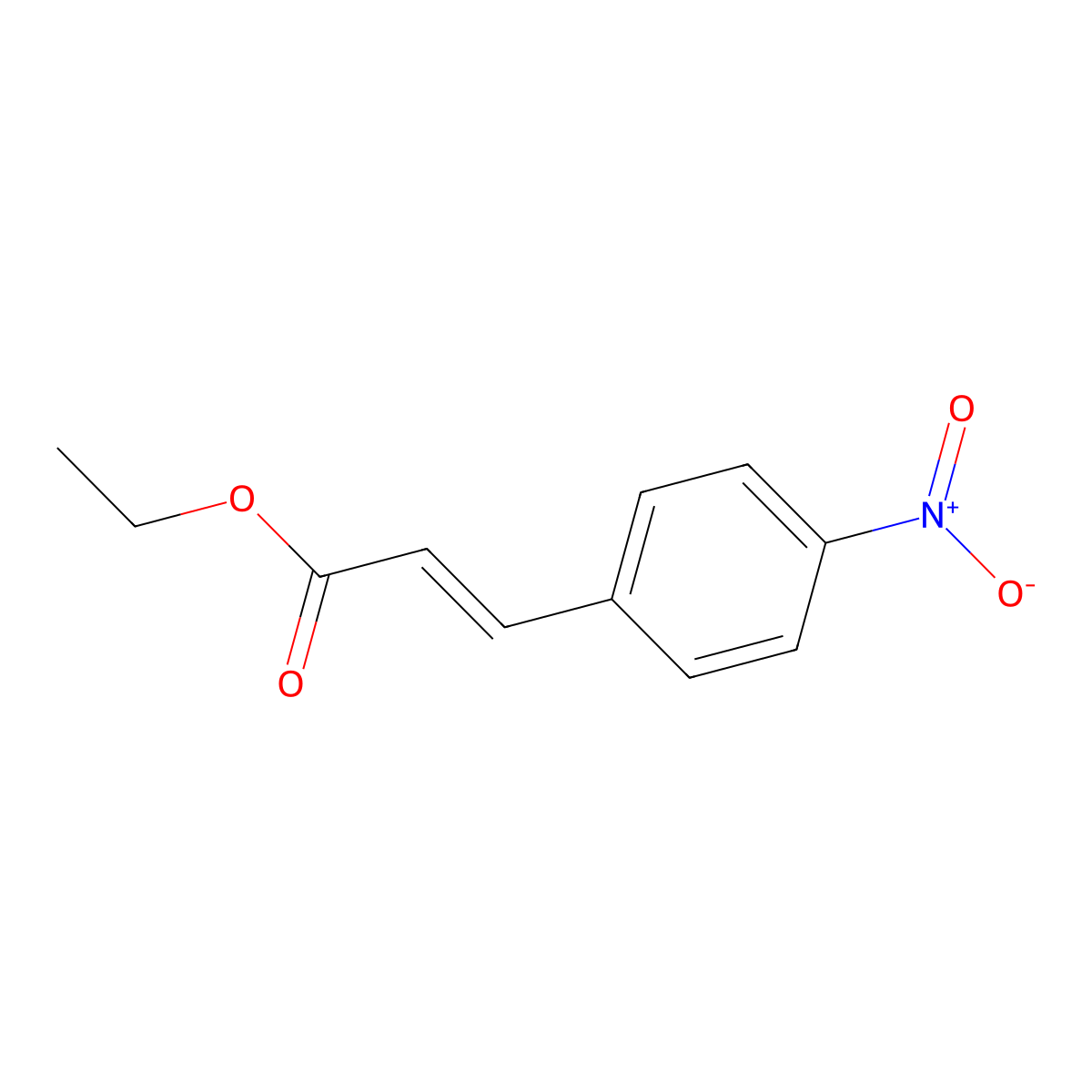 Ethyl 4-nitrocinnamate molecular structure, CAS 24393-61-1