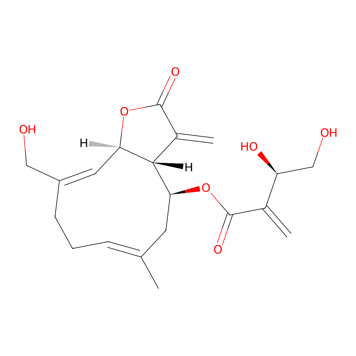 Cnicin molecular structure, CAS 24394-09-0