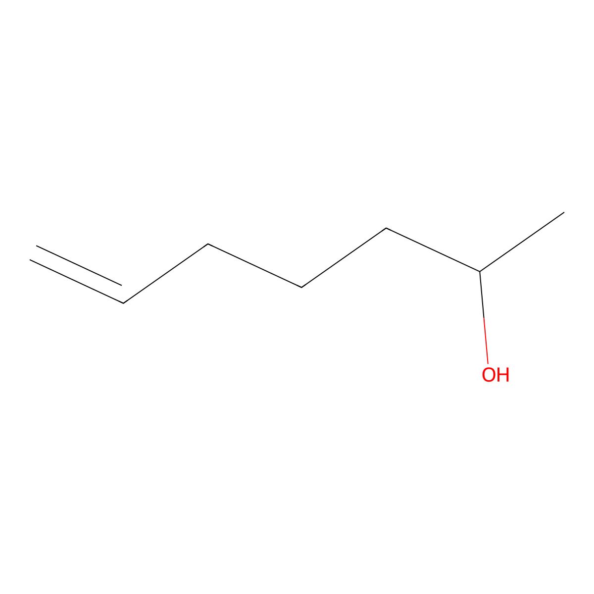 Hept-6-en-2-ol molecular structure, CAS 24395-10-6