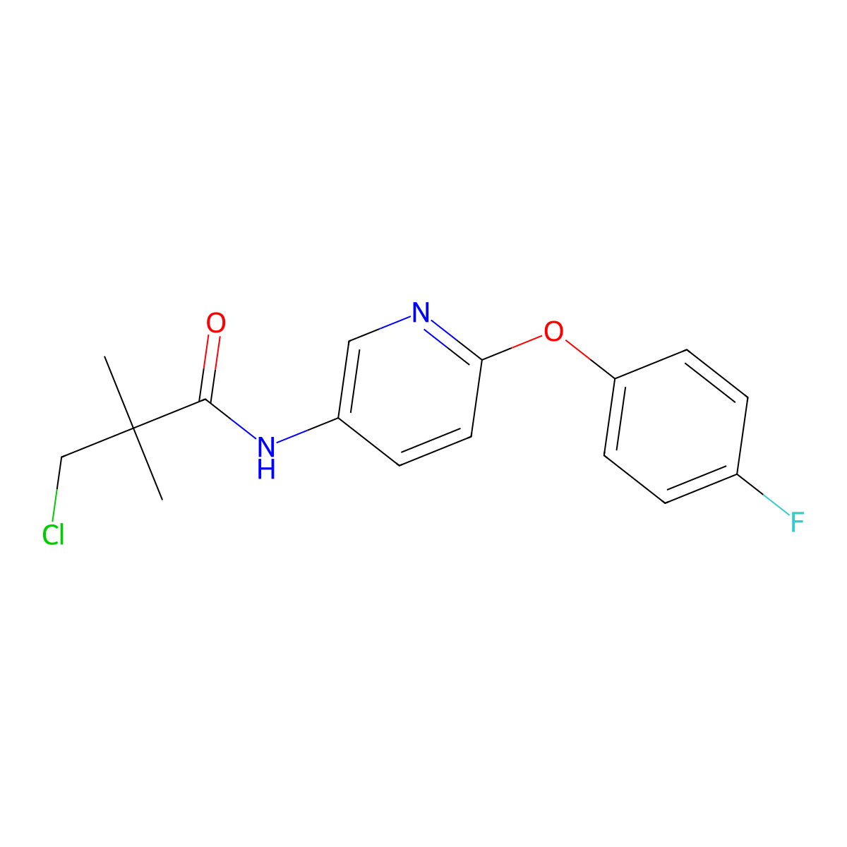 N1-[6-(4-Fluorophenoxy)-3-Pyridyl]-3-Chloro-2,2-Dimethylpropanamide molecular structure, CAS 243963-12-4