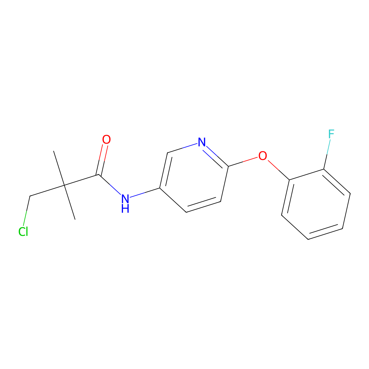 N1-[6-(2-Fluorophenoxy)-3-Pyridyl]-3-Chloro-2,2-Dimethylpropanamide molecular structure, CAS 243963-22-6