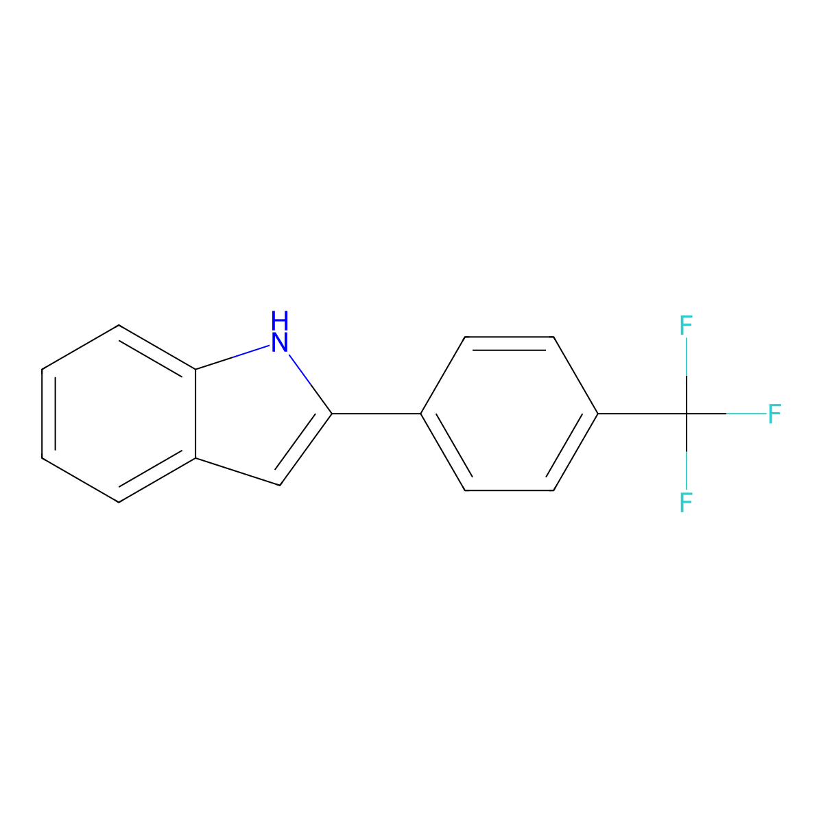 2-(4-Trifluoromethyl-phenyl)-1H-indole molecular structure, CAS 243971-02-0