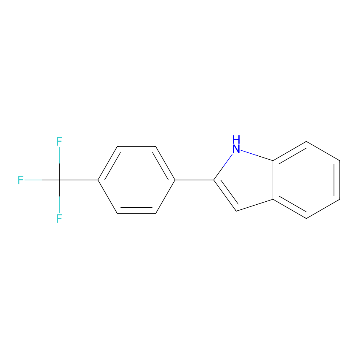 2-(4-Trifluoromethyl-phenyl)-1H-indole molecular structure, CAS 243971-02-0