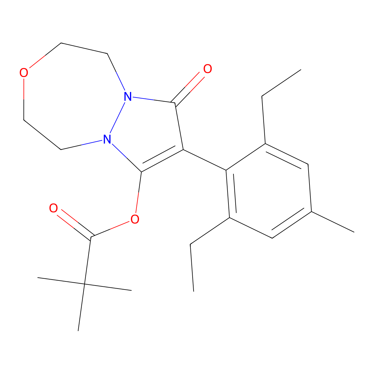 Pinoxaden molecular structure, CAS 243973-20-8