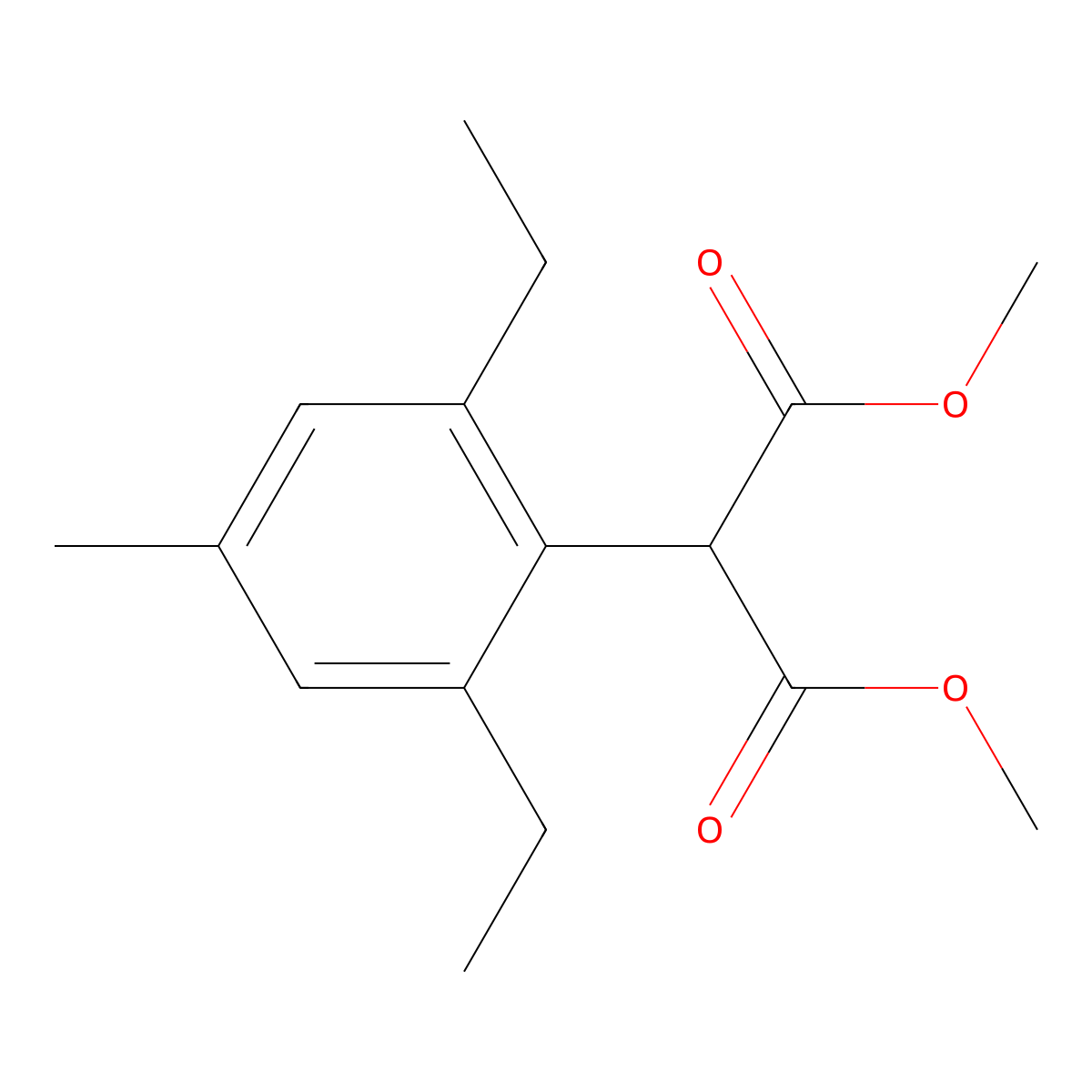 1,3-Dimethyl 2-(2,6-diethyl-4-methylphenyl)propanedioate molecular structure, CAS 243973-72-0