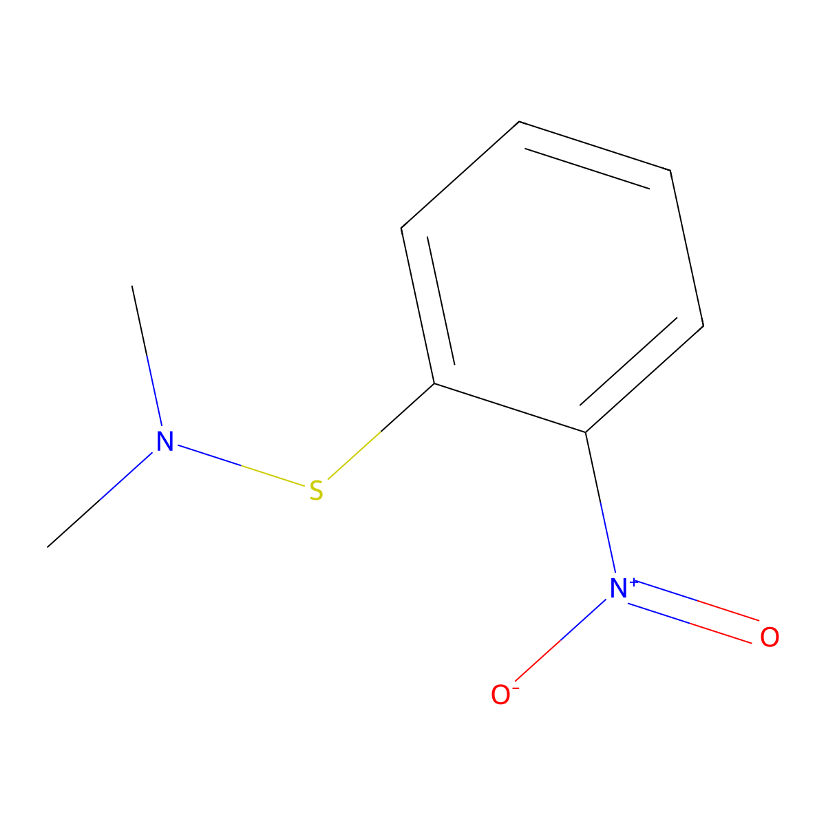 Benzenesulfenamide, N,N-dimethyl-2-nitro- molecular structure, CAS 24398-41-2
