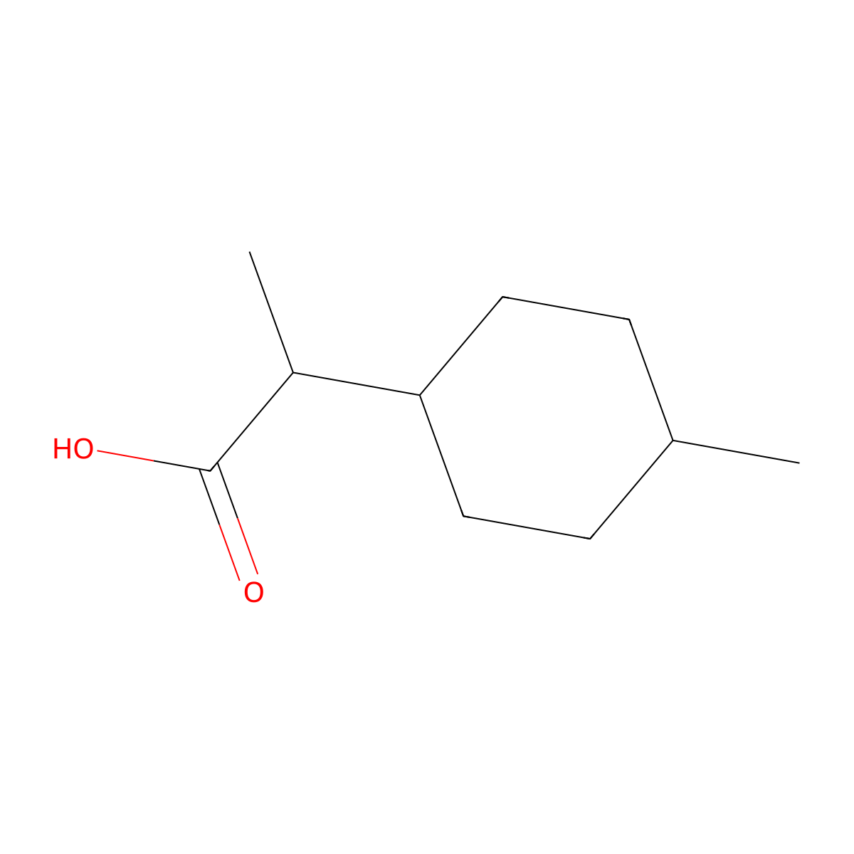 2-(4-Methylcyclohexyl)propanoic acid molecular structure, CAS 24398-91-2