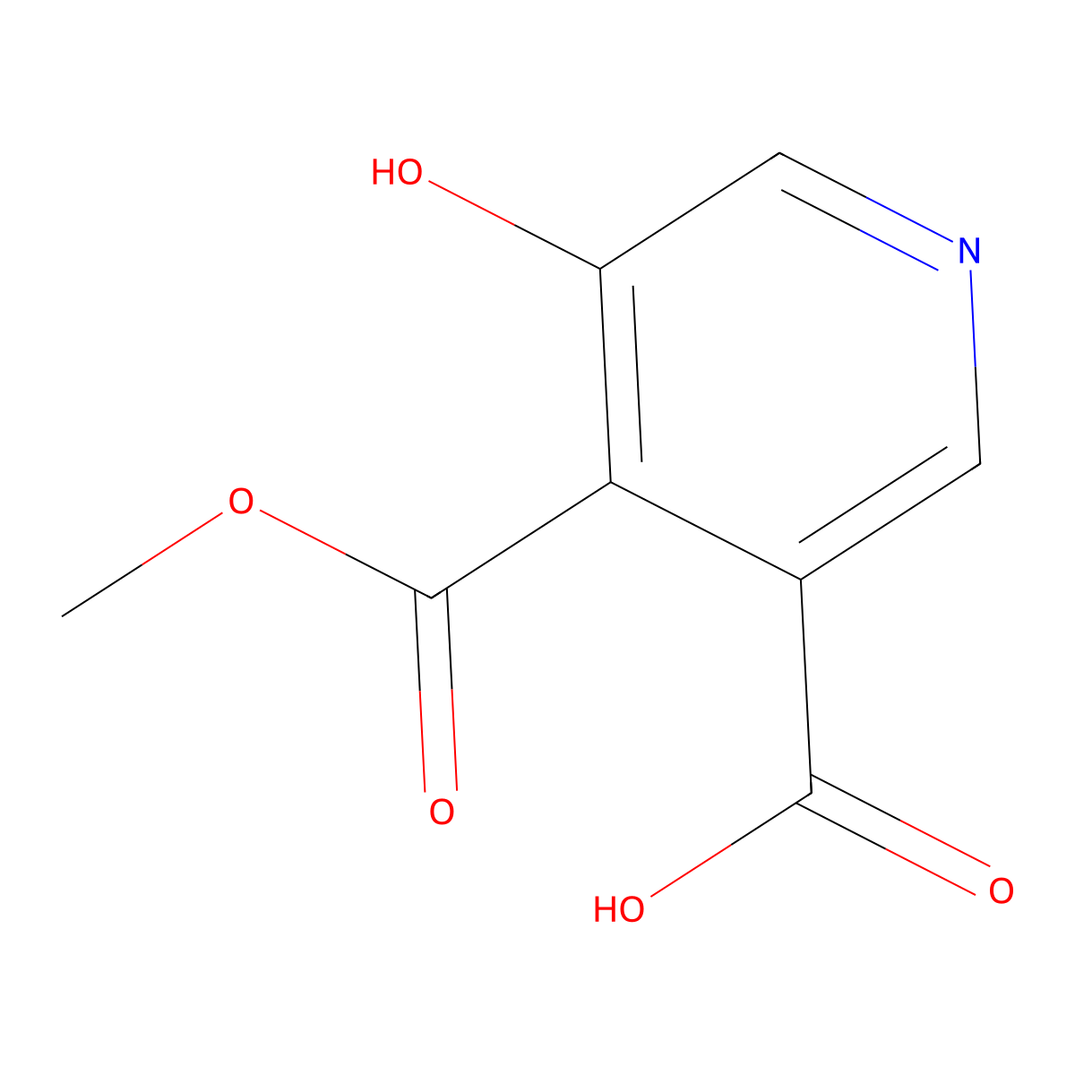5-Hydroxy-4-(methoxycarbonyl)nicotinic acid molecular structure, CAS 243980-03-2