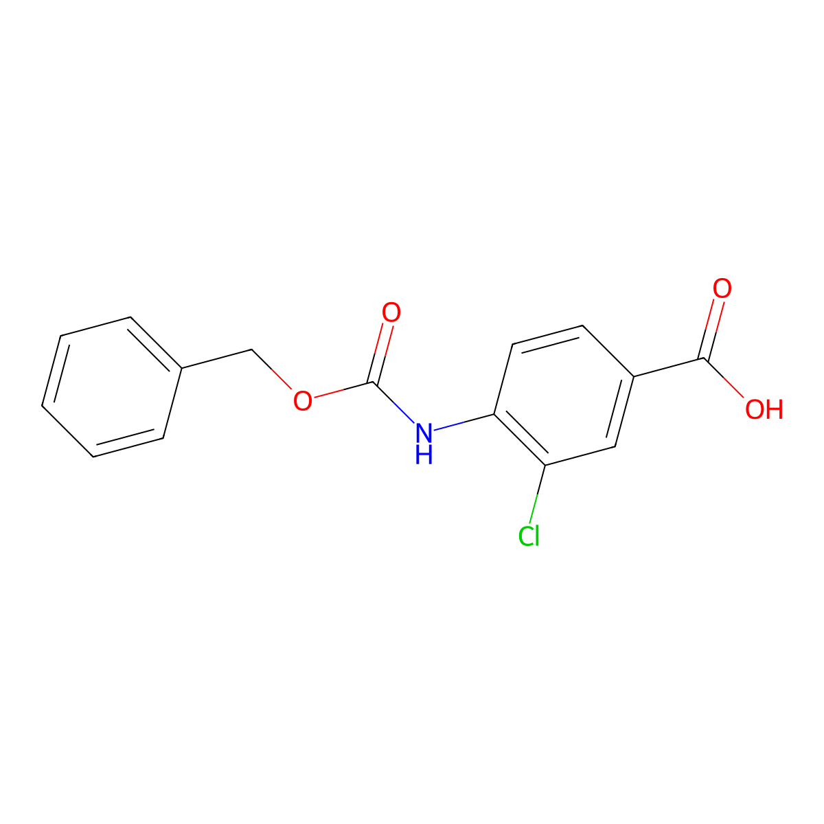 4-{[(Benzyloxy)carbonyl]amino}-3-chlorobenzoic acid molecular structure, CAS 243984-33-0