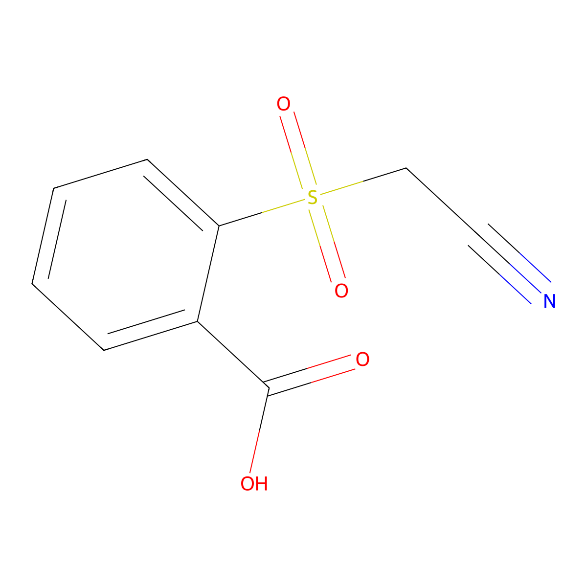 2-[(Cyanomethyl)sulfonyl]benzoic acid molecular structure, CAS 243984-87-4