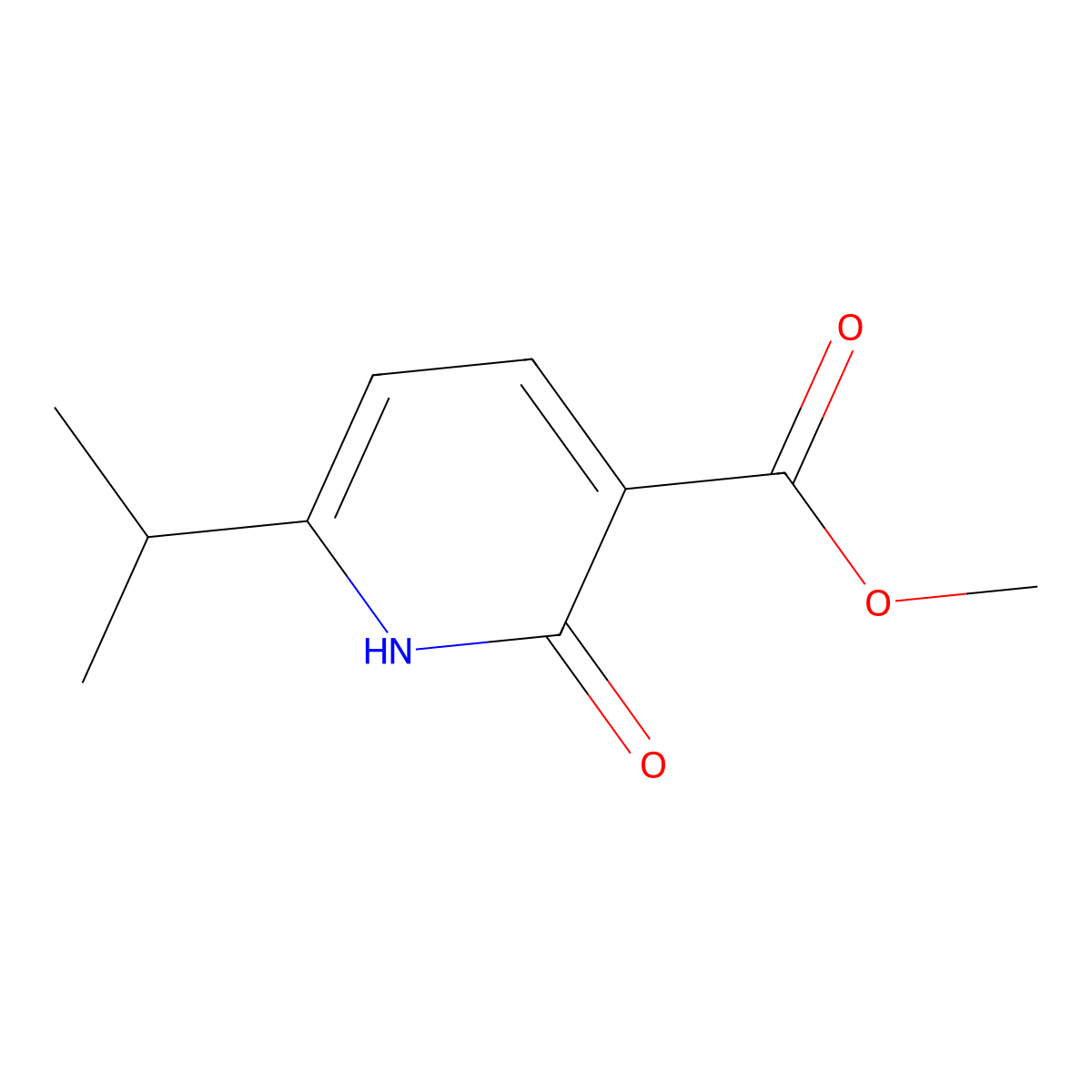 Methyl 2-oxo-6-(propan-2-yl)-1,2-dihydropyridine-3-carboxylate molecular structure, CAS 243988-45-6