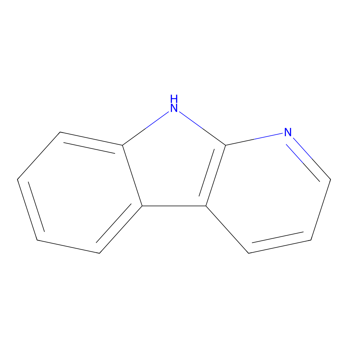 9H-Pyrido(2,3-b)indole molecular structure, CAS 244-76-8