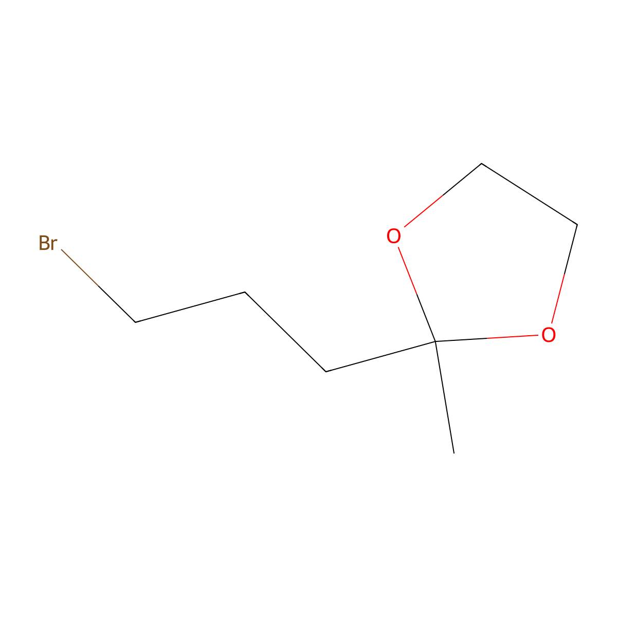 2-(3-Bromopropyl)-2-methyl-1,3-dioxolane molecular structure, CAS 24400-75-7
