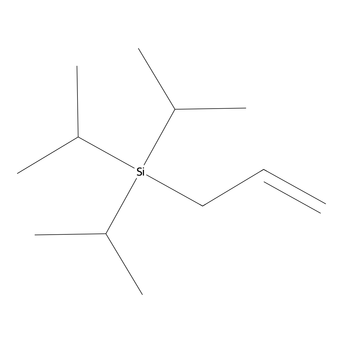 Allyltriisopropylsilane molecular structure, CAS 24400-84-8