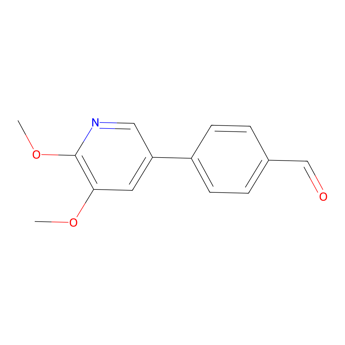 4-(5,6-Dimethoxypyridin-3-yl)benzaldehyde molecular structure, CAS 2440023-64-1
