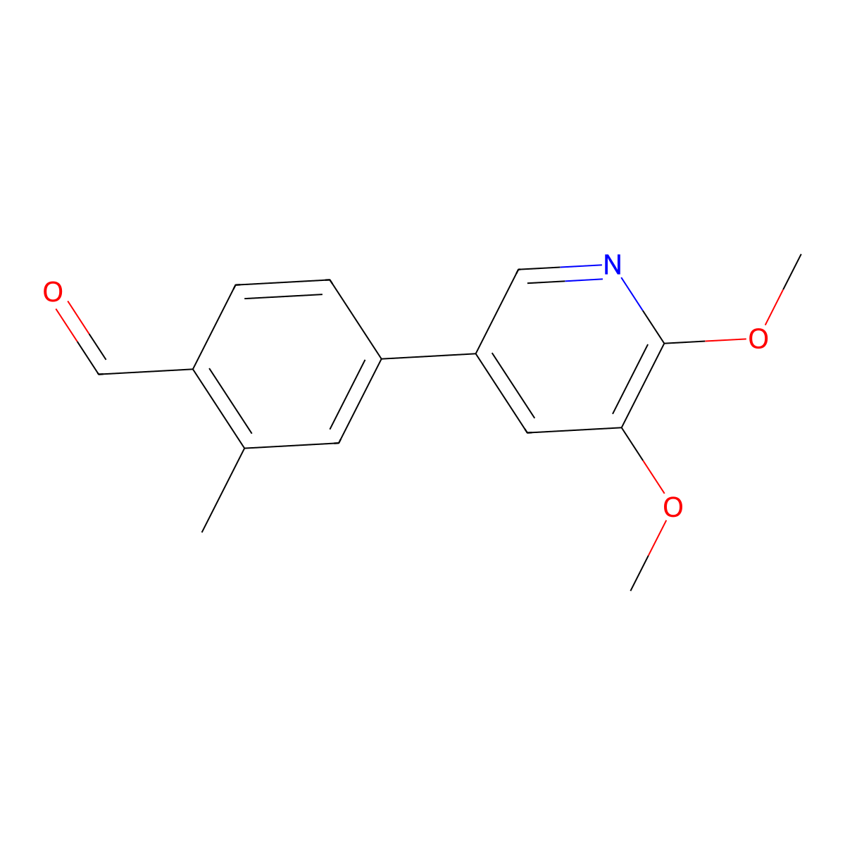 4-(5,6-Dimethoxy-3-pyridinyl)-2-methylbenzaldehyde molecular structure, CAS 2440023-77-6