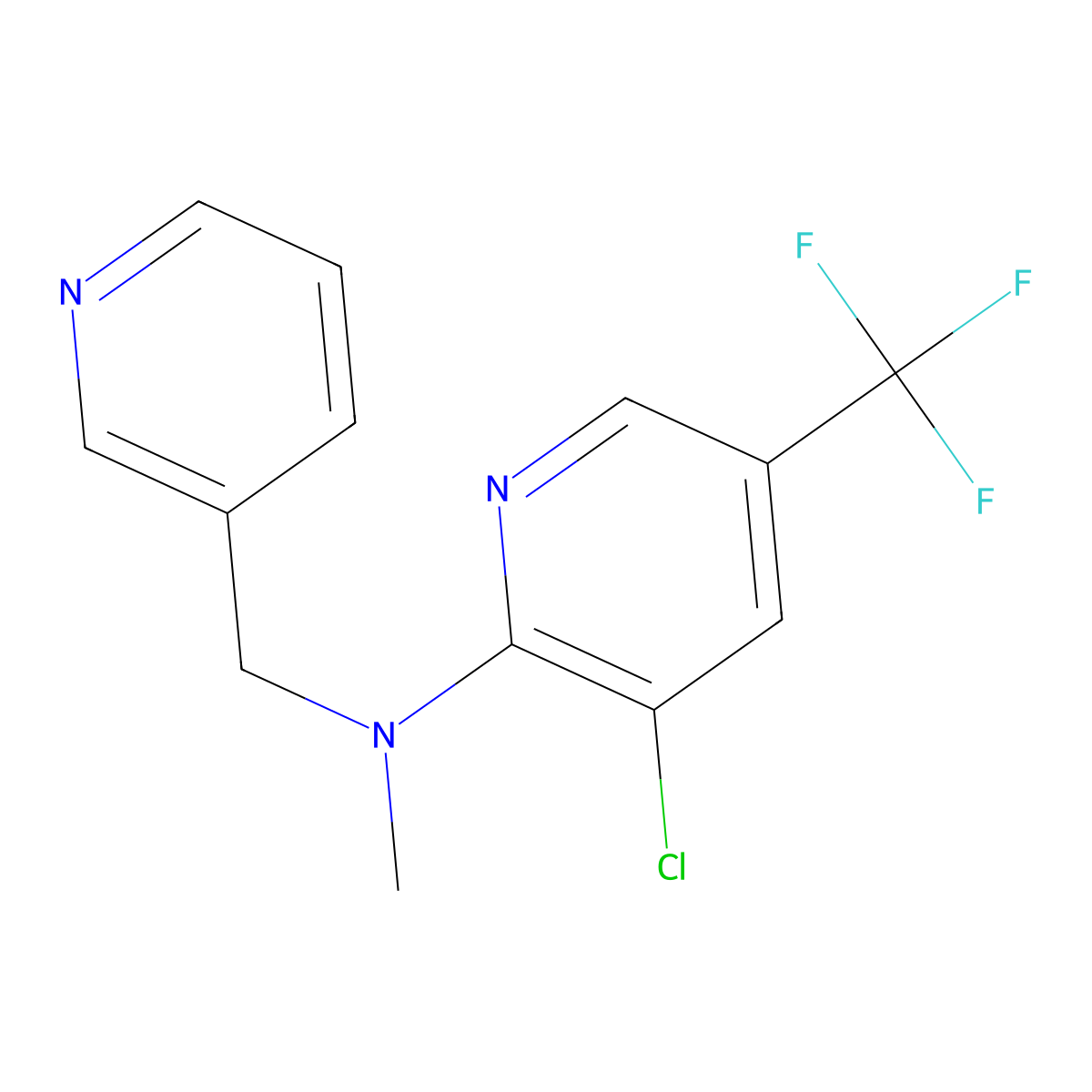 N2-methyl-N2-(3-pyridylmethyl)-3-chloro-5-(trifluoromethyl)pyridin-2-amine molecular structure, CAS 244006-18-6