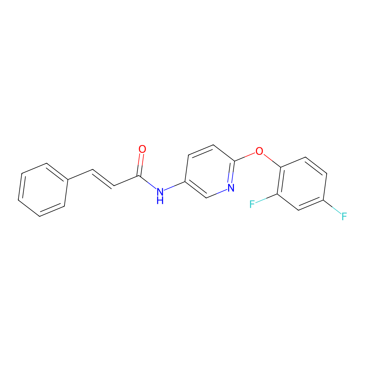 N-[6-(2,4-difluorophenoxy)pyridin-3-yl]-3-phenylprop-2-enamide molecular structure, CAS 244006-20-0