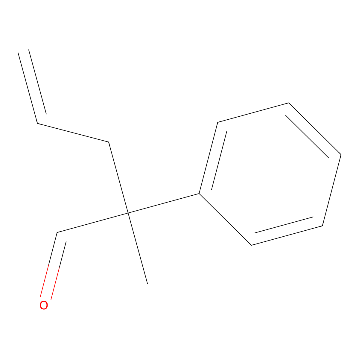 2-Methyl-2-phenylpent-4-enal molecular structure, CAS 24401-39-6