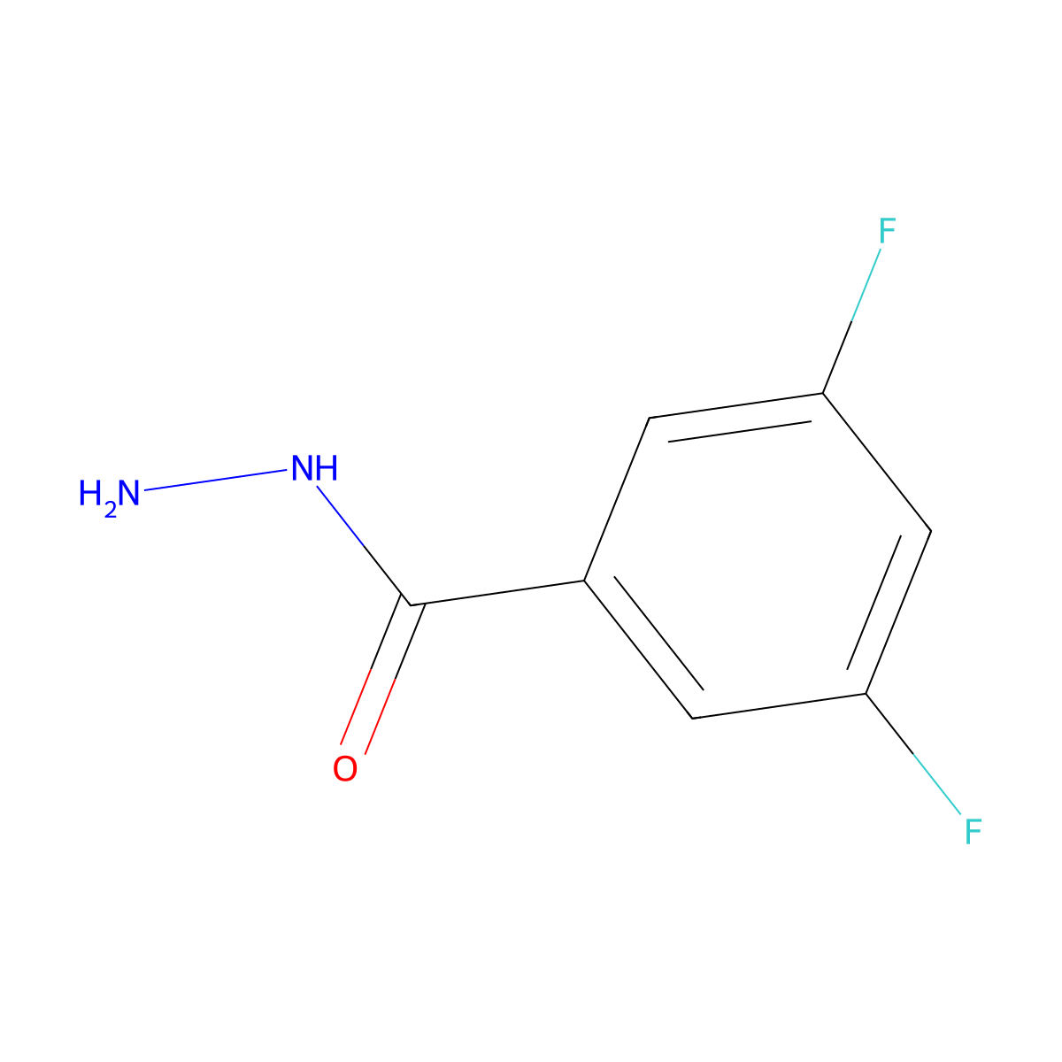 3,5-Difluorobenzohydrazide molecular structure, CAS 244022-63-7