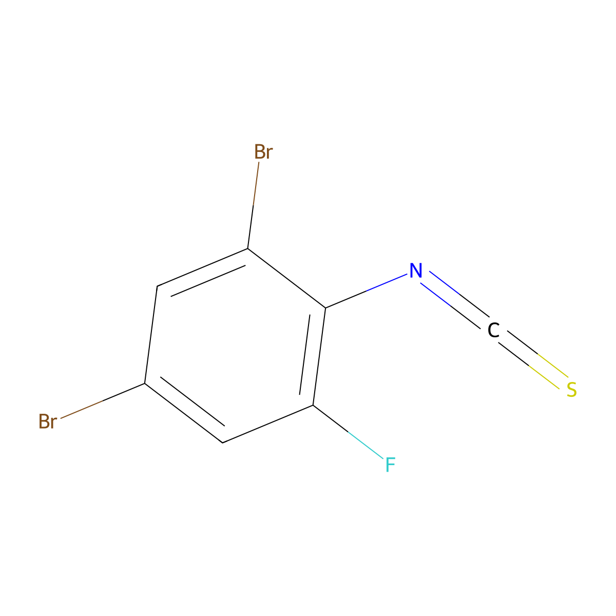 1,5-Dibromo-3-fluoro-2-isothiocyanatobenzene molecular structure, CAS 244022-67-1