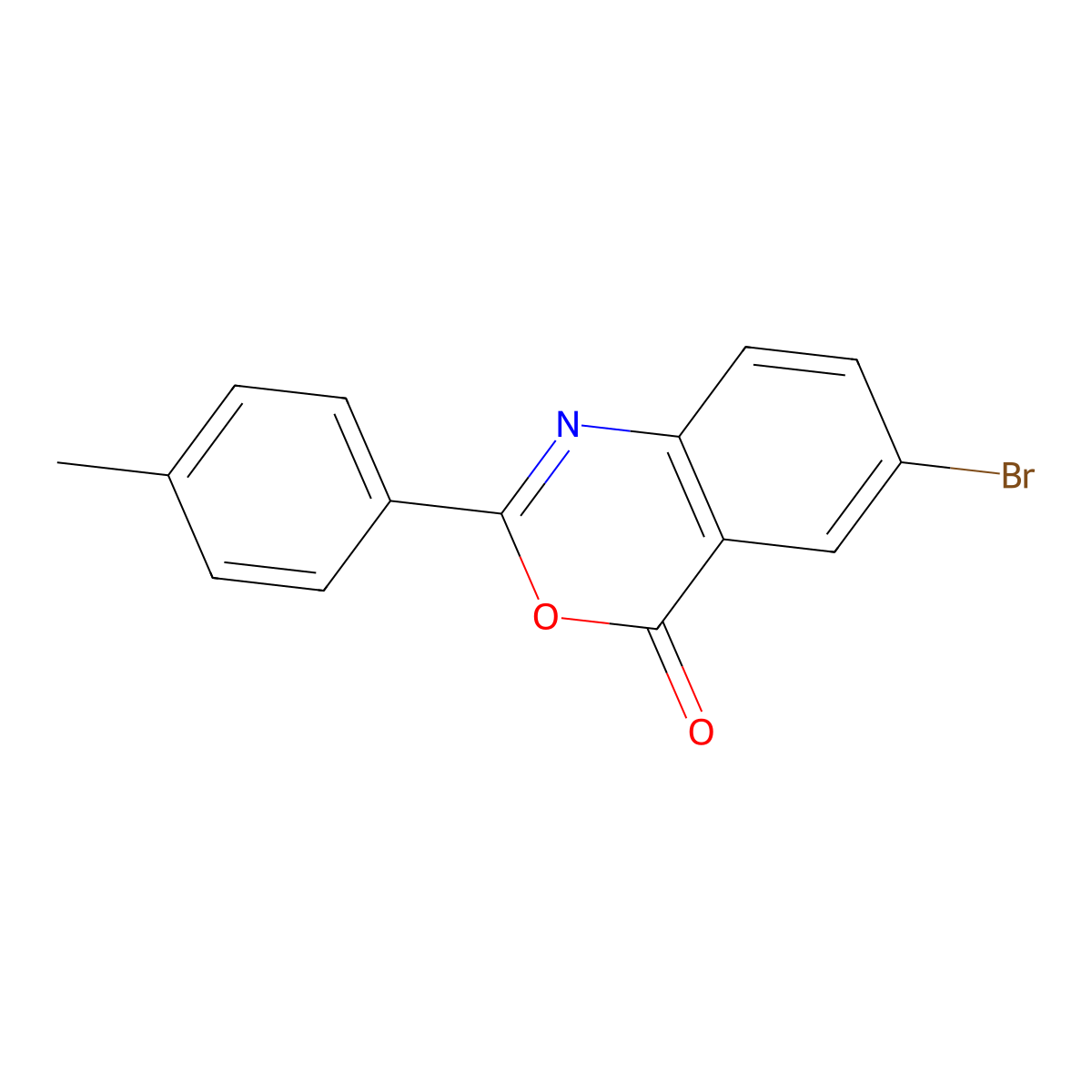 6-bromo-2-(4-methylphenyl)-4H-3,1-benzoxazin-4-one molecular structure, CAS 244032-43-7