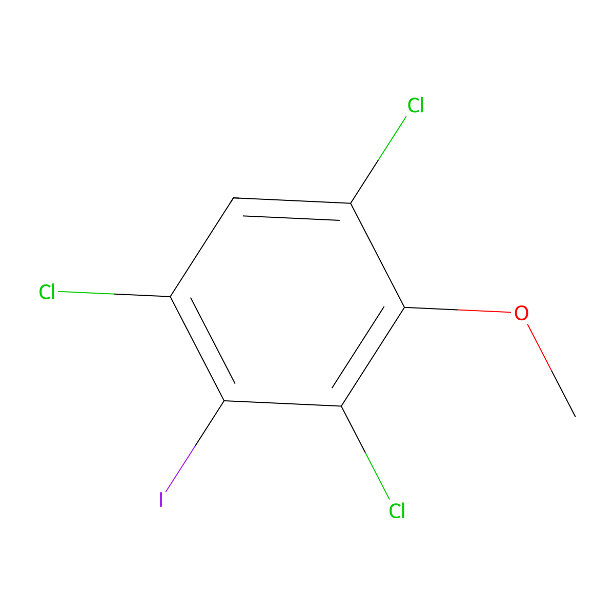 1,3,5-Trichloro-2-iodo-4-methoxybenZene molecular structure, CAS 244037-25-0