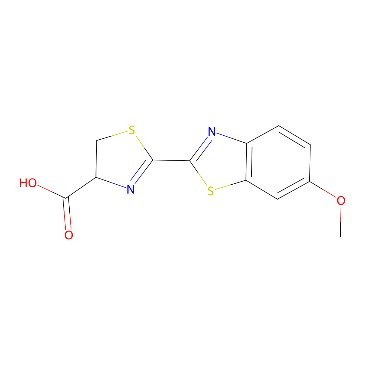 (S)-2-(6-Methoxybenzo[d]thiazol-2-yl)-4,5-dihydrothiazole-4-carboxylic Acid molecular structure, CAS 24404-90-8