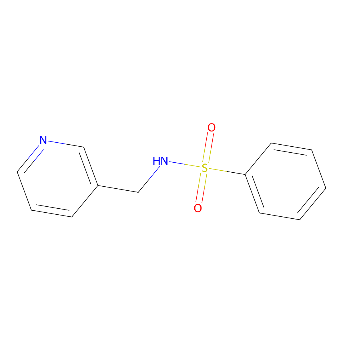 N-(pyridin-3-ylmethyl)benzenesulfonamide molecular structure, CAS 244050-23-5
