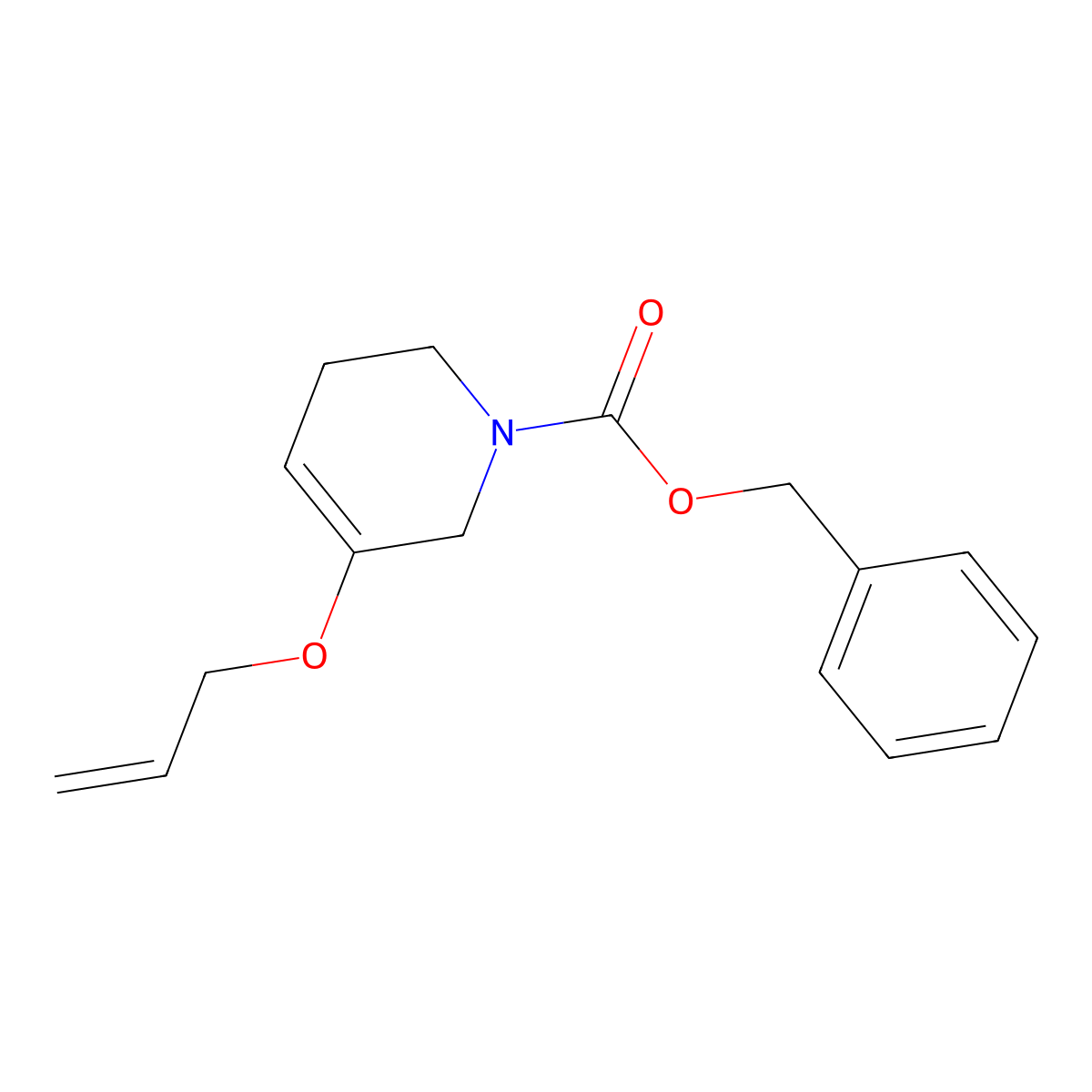 3,6-Dihydro-5-(2-propenyloxy)-1(2H)-pyridinecarboxylic acid phenylmethyl ester molecular structure, CAS 244056-96-0