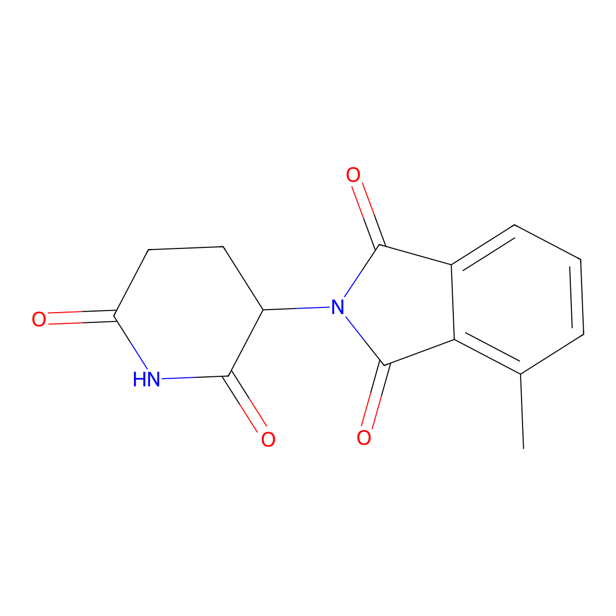 2-(2,6-Dioxopiperidin-3-yl)-4-methylisoindoline-1,3-dione molecular structure, CAS 244057-31-6