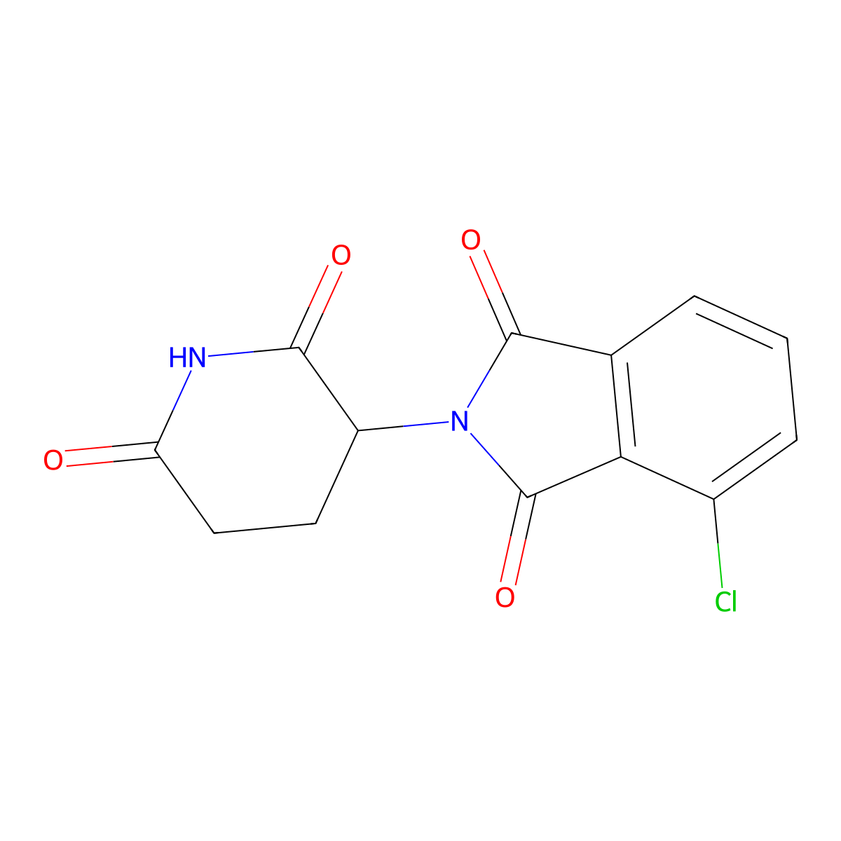4-Chloro-2-(2,6-dioxopiperidin-3-yl)isoindoline-1,3-dione molecular structure, CAS 244057-36-1