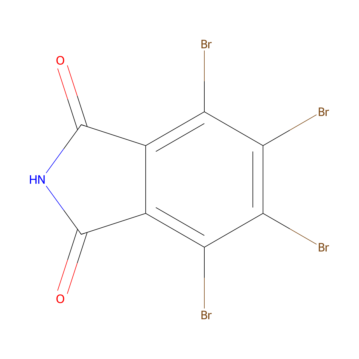 3,4,5,6-Tetrabromophthalimide molecular structure, CAS 24407-32-7