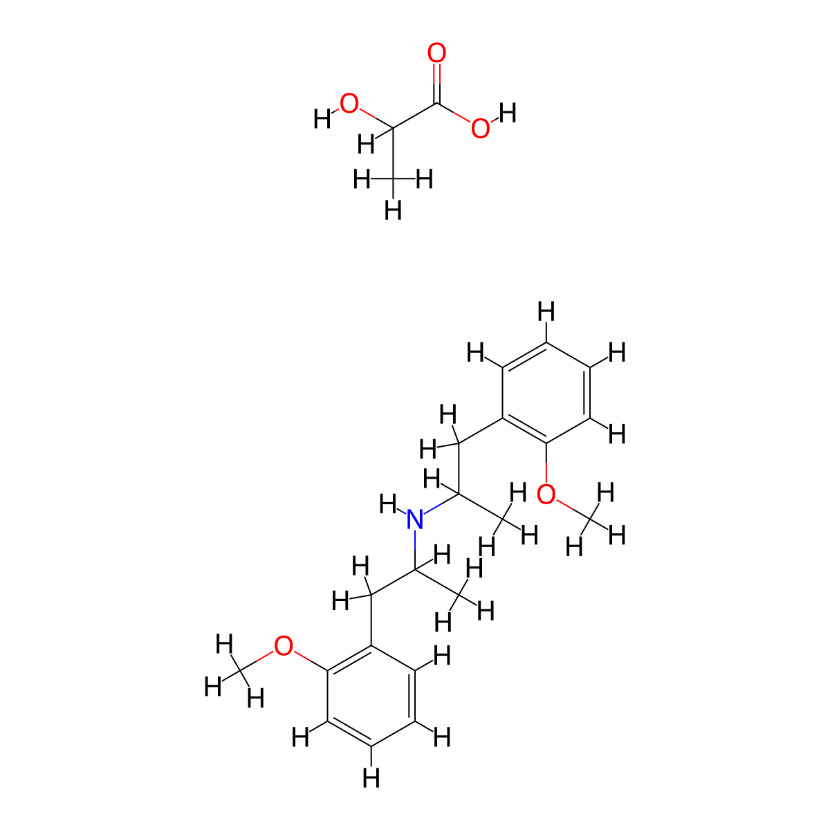 Bimethoxycaine Lactate molecular structure, CAS 24407-55-4