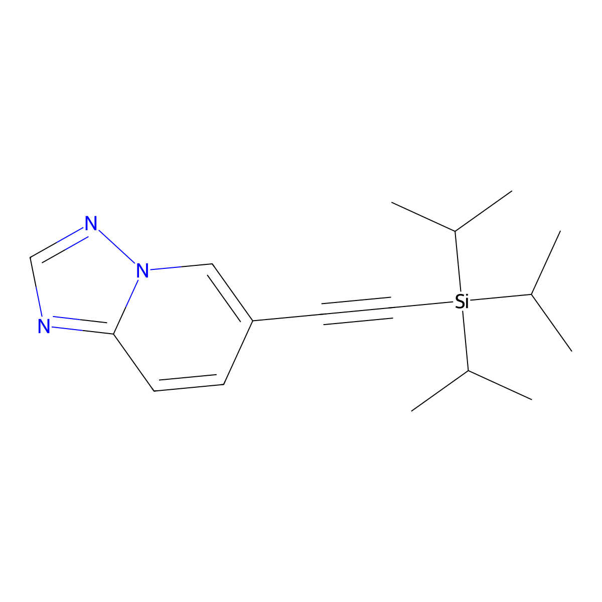6-((Triisopropylsilyl)ethynyl)-[1,2,4]triazolo[1,5-a]pyridine molecular structure, CAS 2440726-94-1