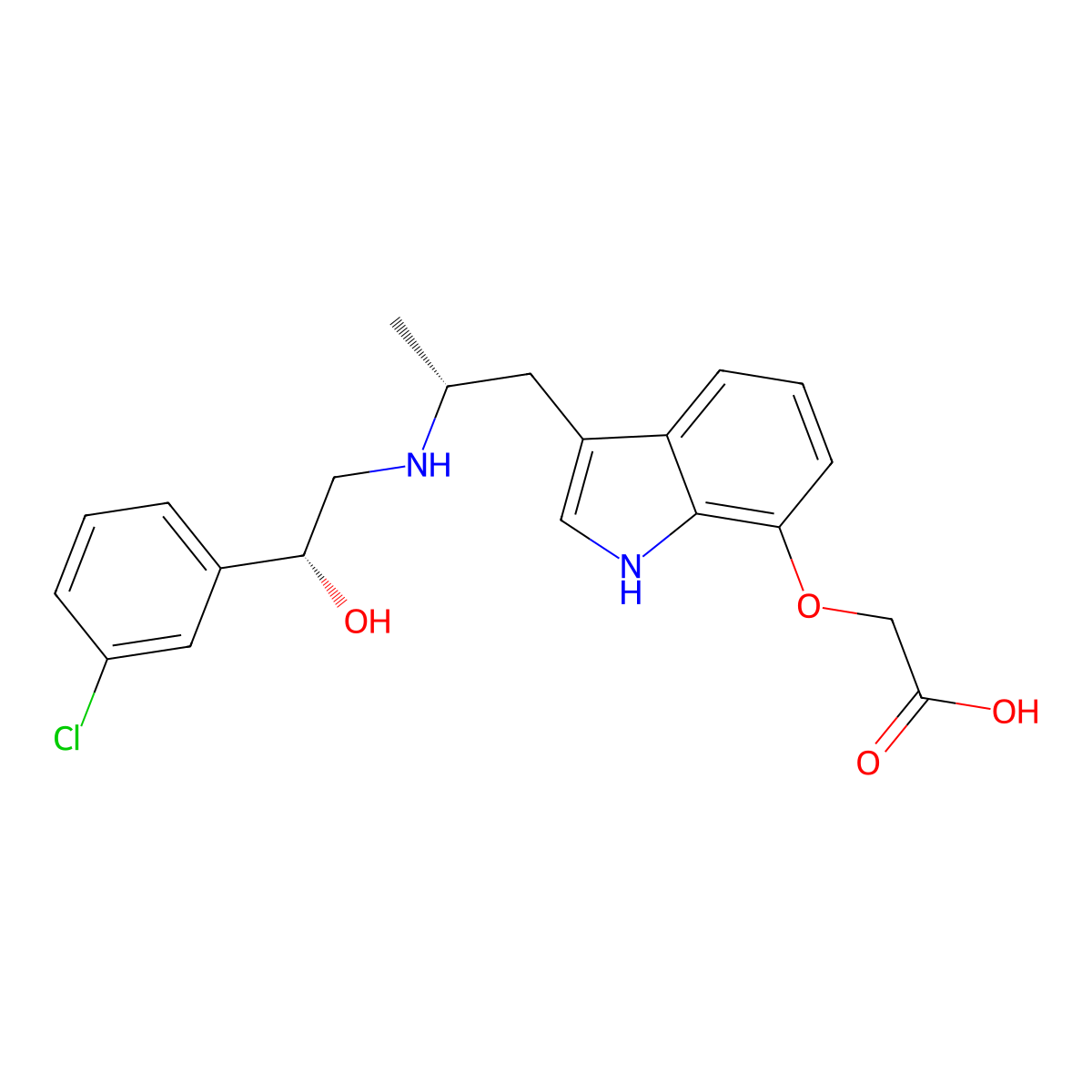Rafabegron molecular structure, CAS 244081-42-3