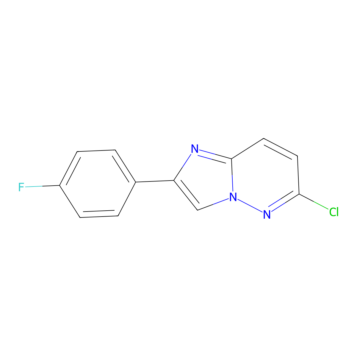 6-Chloro-2-(4-fluorophenyl)imidazo[1,2-b]pyridazine molecular structure, CAS 244081-70-7