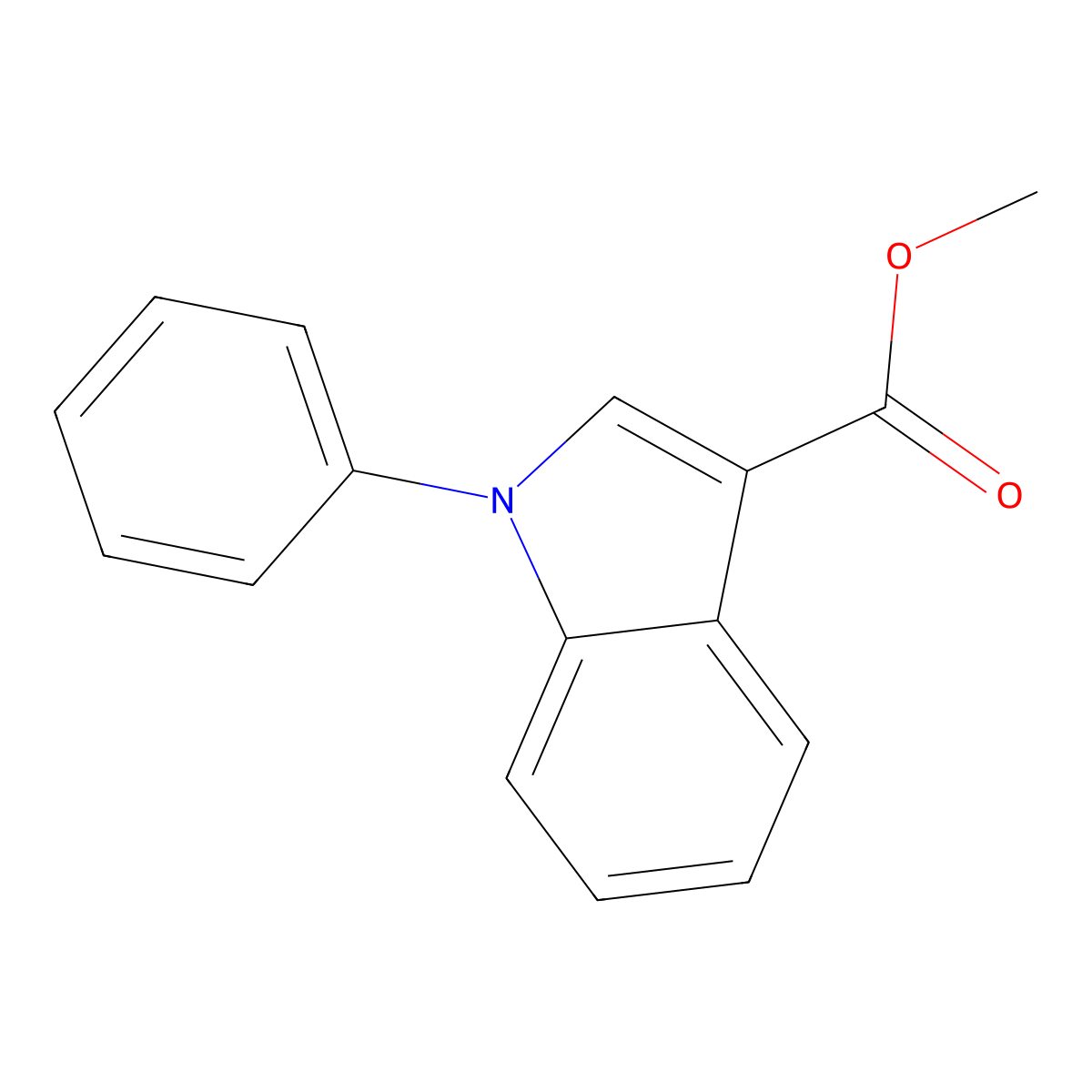 methyl 1-phenyl-1H-indole-3-carboxylate molecular structure, CAS 244090-32-2