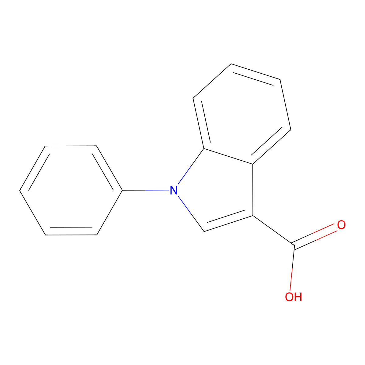 1-Phenyl-1H-indole-3-carboxylic acid molecular structure, CAS 244090-34-4