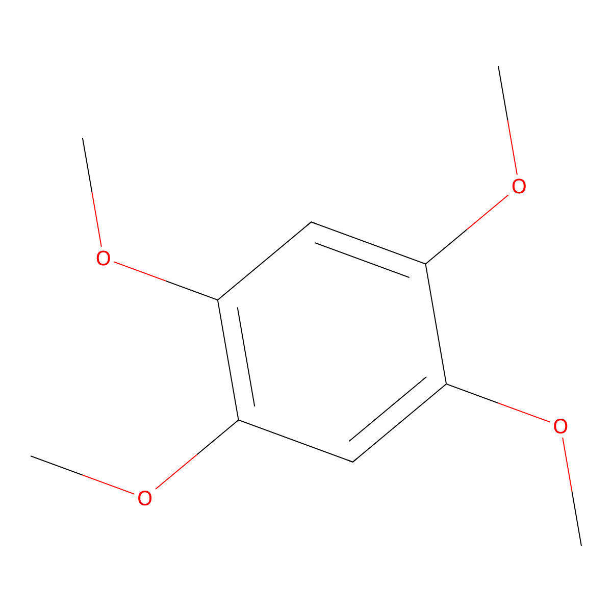 1,2,4,5-Tetramethoxybenzene molecular structure, CAS 2441-46-5