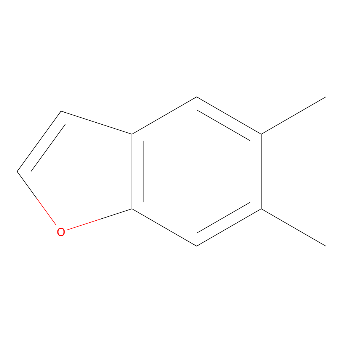 5,6-Dimethylbenzofuran molecular structure, CAS 24410-52-4