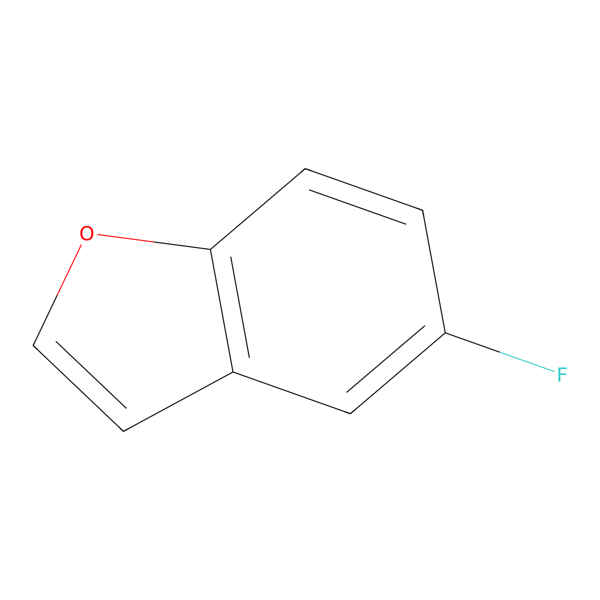 5-Fluoro-1-benzofuran molecular structure, CAS 24410-59-1