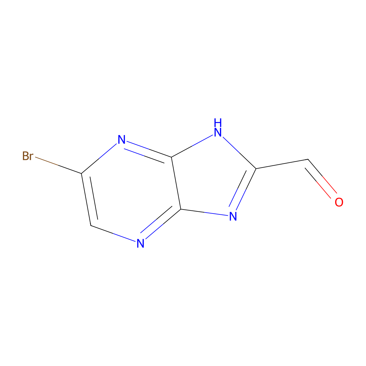5-bromo-1H-imidazo[4,5-b]pyrazine-2-carbaldehyde molecular structure, CAS 2441006-77-3