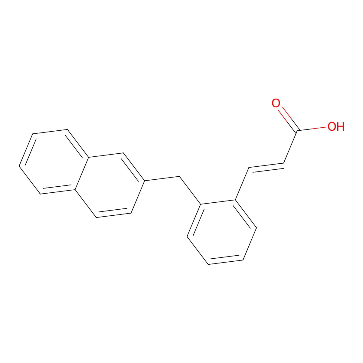 (E)-3-(2-(Naphthalen-2-ylmethyl)phenyl)acrylic acid molecular structure, CAS 244103-25-1