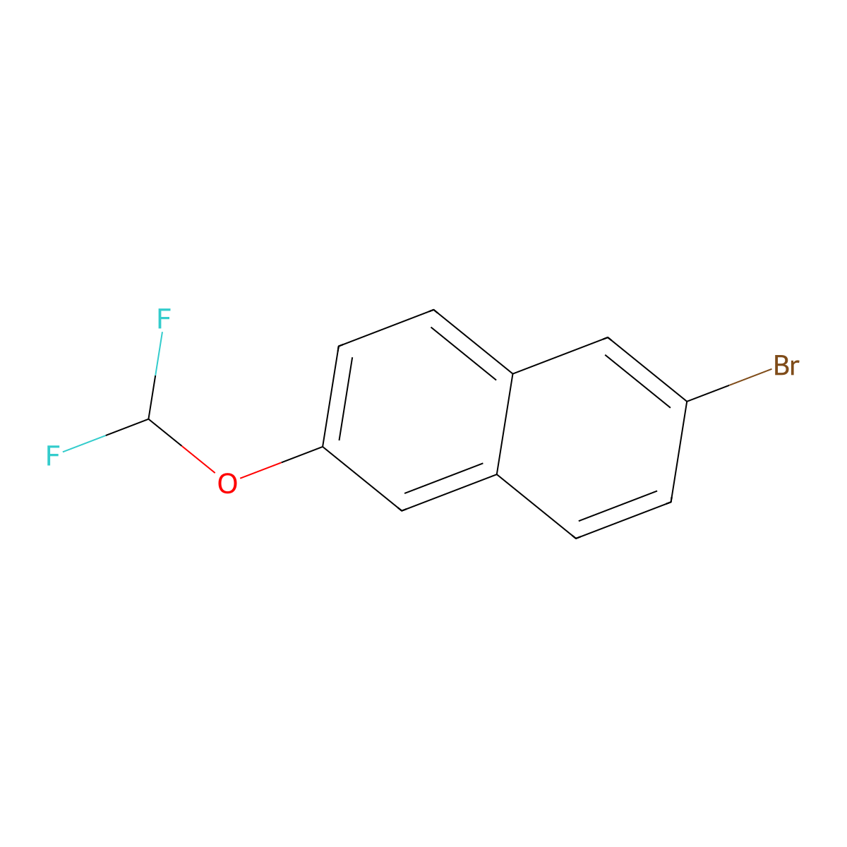 2-Bromo-6-(difluoromethoxy)naphthalene molecular structure, CAS 244103-47-7