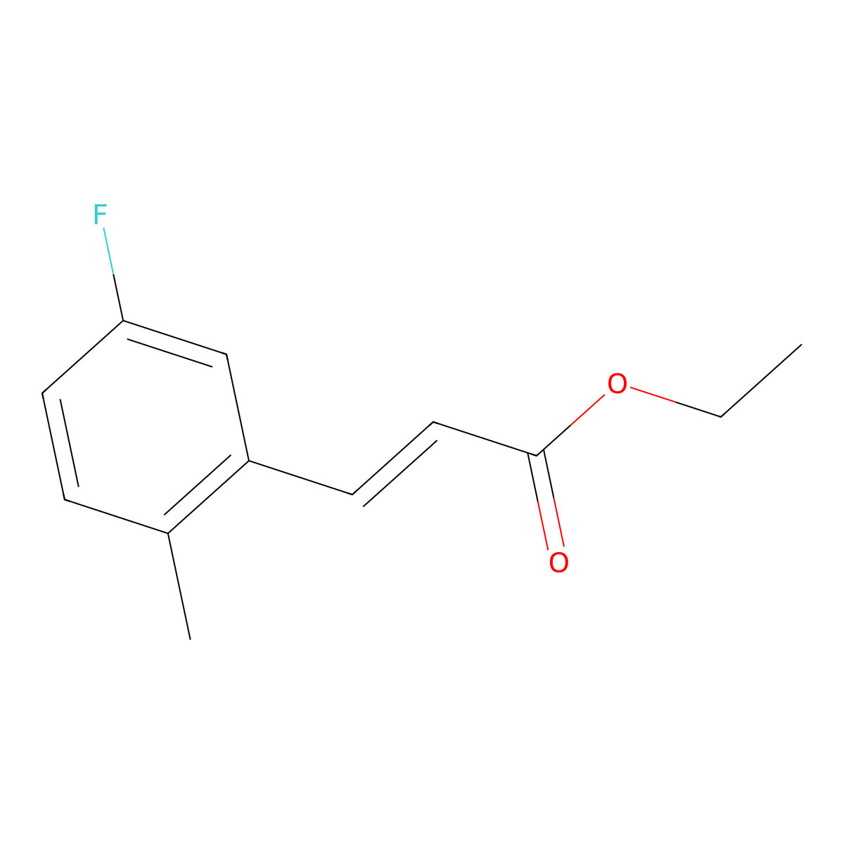 ethyl (2E)-3-(5-fluoro-2-methylphenyl)prop-2-enoate molecular structure, CAS 244103-56-8