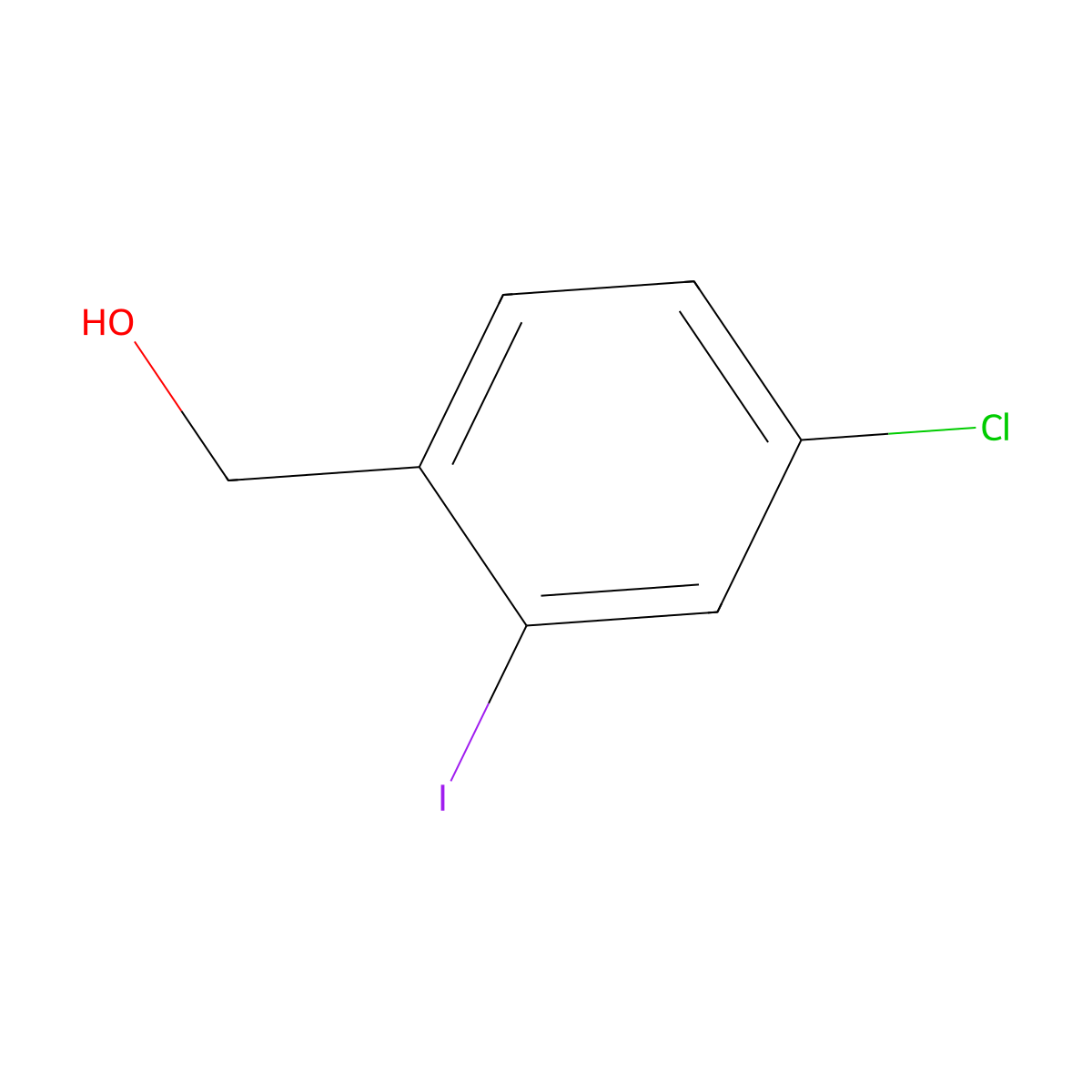 (4-Chloro-2-iodophenyl)methanol molecular structure, CAS 244104-55-0