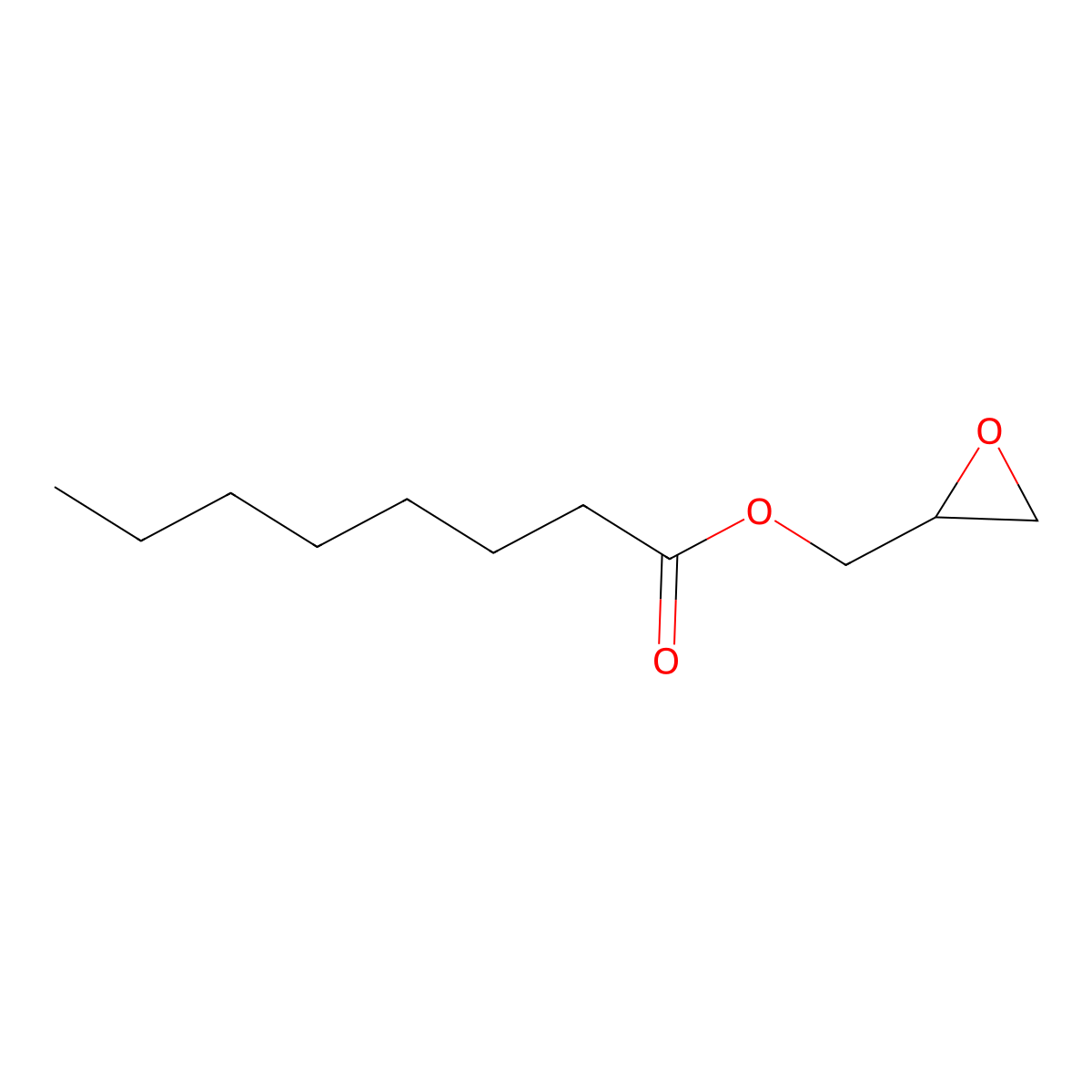 (Oxiran-2-yl)methyl octanoate molecular structure, CAS 24412-91-7