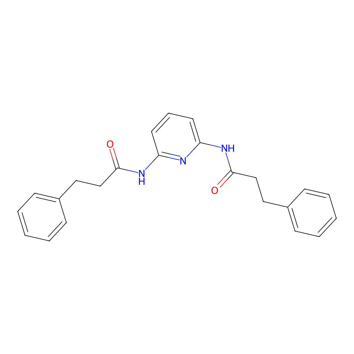 N,N'-2,6-Pyridinediylbis[benzenepropanamide] molecular structure, CAS 244126-42-9